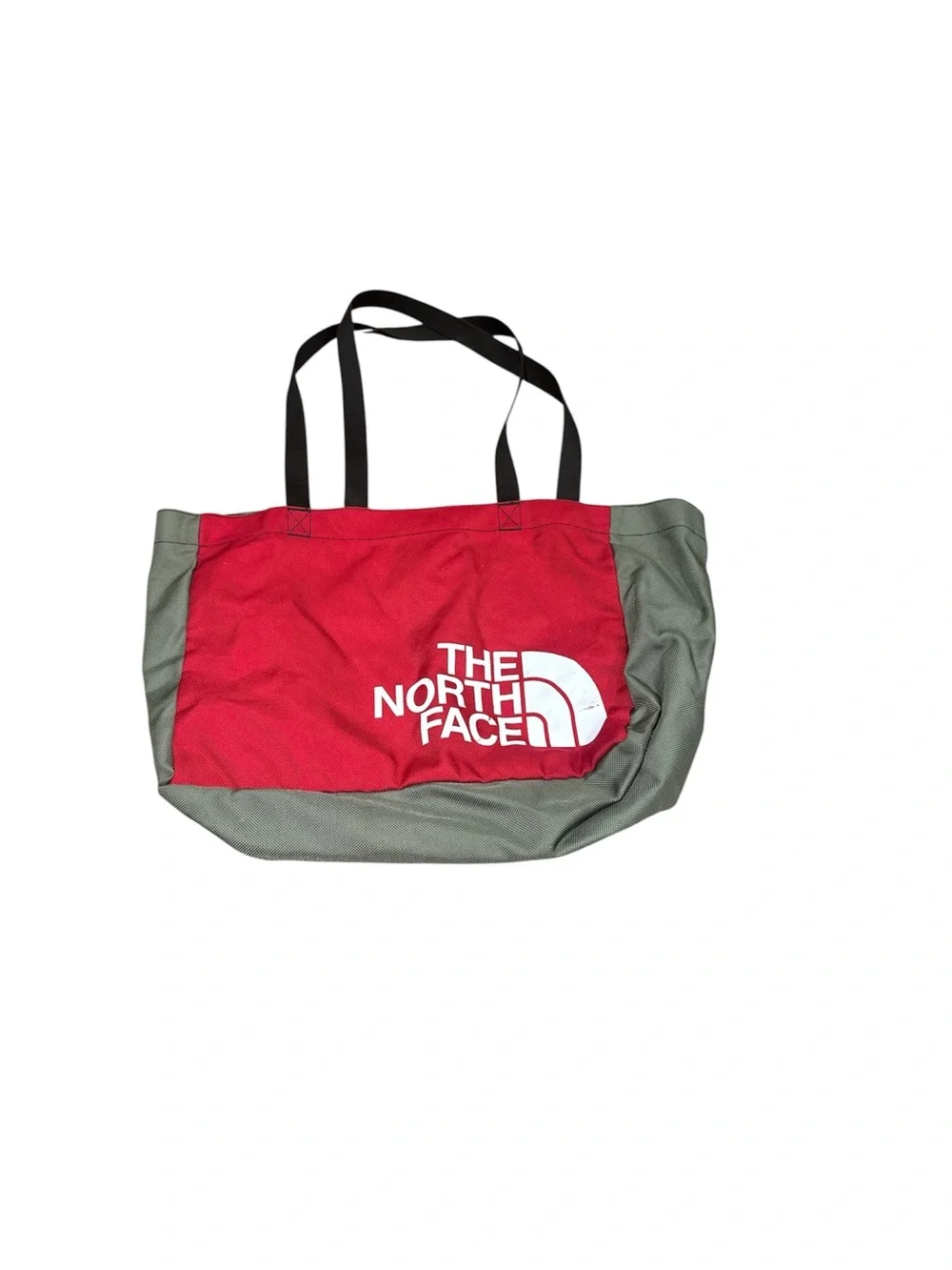 The North Face Red & Gray Duffel Tote with Black Straps